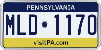 PA license plate MLD1170