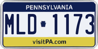 PA license plate MLD1173