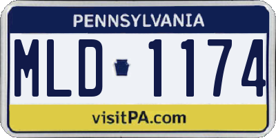 PA license plate MLD1174
