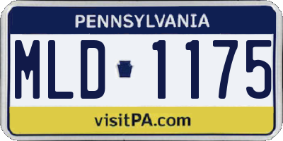 PA license plate MLD1175