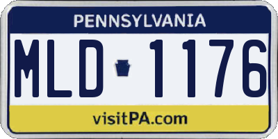 PA license plate MLD1176