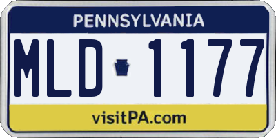 PA license plate MLD1177