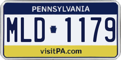 PA license plate MLD1179