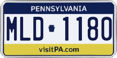 PA license plate MLD1180