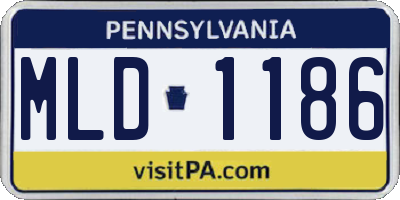 PA license plate MLD1186