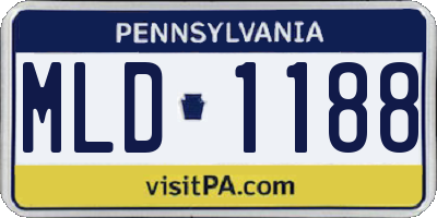 PA license plate MLD1188