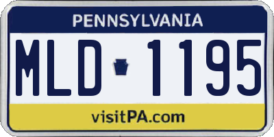PA license plate MLD1195