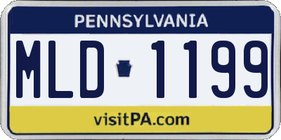 PA license plate MLD1199