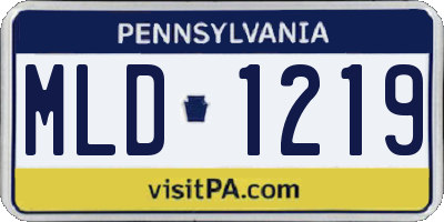 PA license plate MLD1219