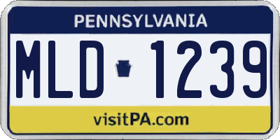 PA license plate MLD1239