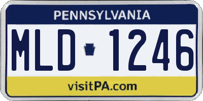PA license plate MLD1246