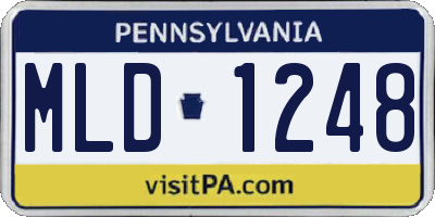 PA license plate MLD1248