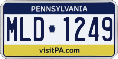 PA license plate MLD1249