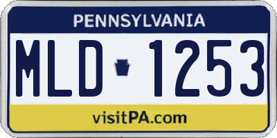 PA license plate MLD1253