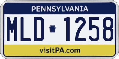 PA license plate MLD1258