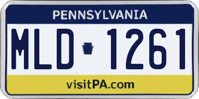 PA license plate MLD1261