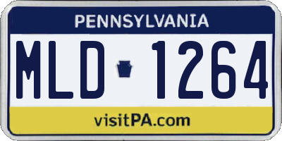 PA license plate MLD1264