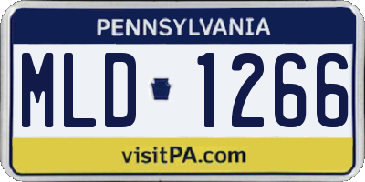 PA license plate MLD1266