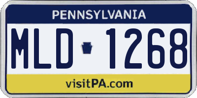 PA license plate MLD1268