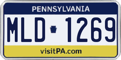PA license plate MLD1269