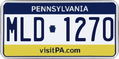 PA license plate MLD1270