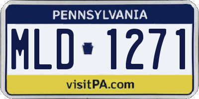 PA license plate MLD1271