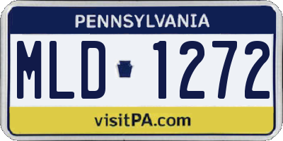 PA license plate MLD1272