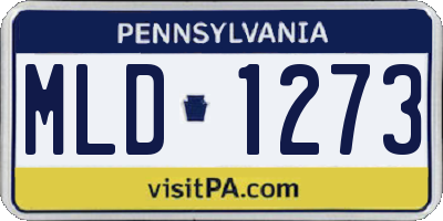 PA license plate MLD1273