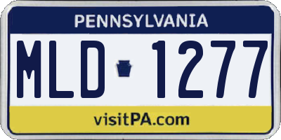 PA license plate MLD1277