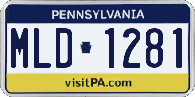 PA license plate MLD1281