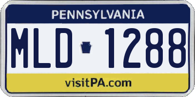 PA license plate MLD1288