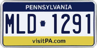 PA license plate MLD1291