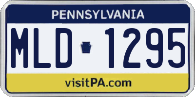 PA license plate MLD1295