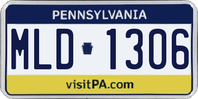 PA license plate MLD1306