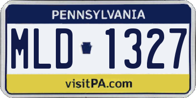 PA license plate MLD1327
