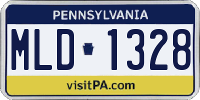 PA license plate MLD1328