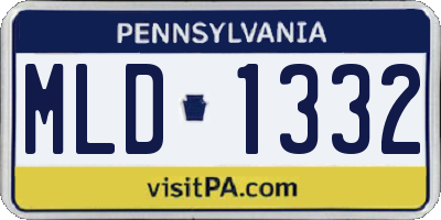 PA license plate MLD1332