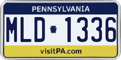 PA license plate MLD1336