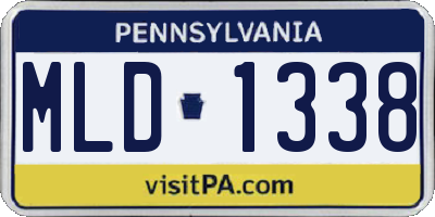 PA license plate MLD1338