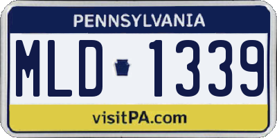 PA license plate MLD1339