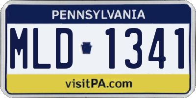 PA license plate MLD1341