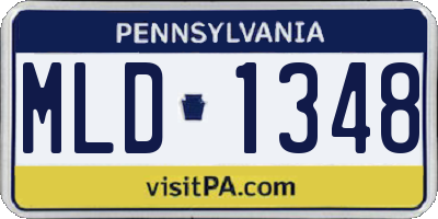 PA license plate MLD1348