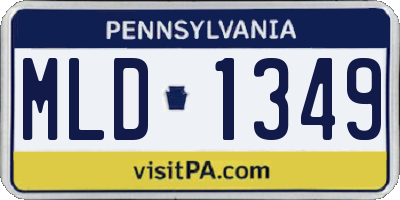 PA license plate MLD1349