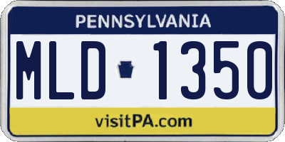PA license plate MLD1350