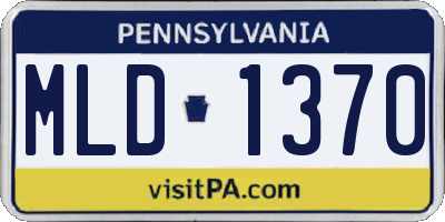 PA license plate MLD1370