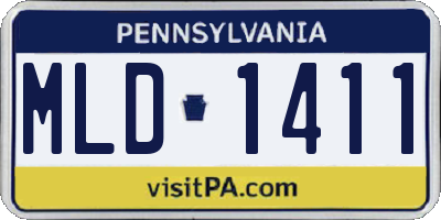 PA license plate MLD1411