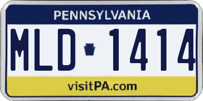 PA license plate MLD1414