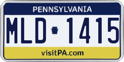 PA license plate MLD1415