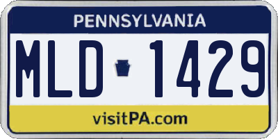 PA license plate MLD1429