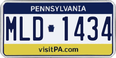 PA license plate MLD1434